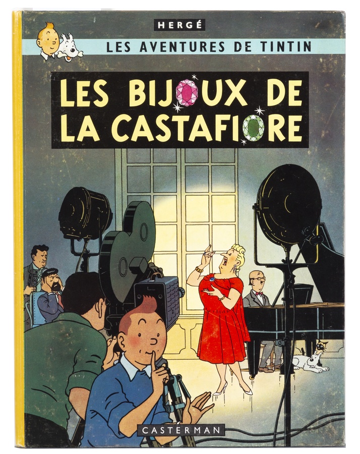 Tintin Hergé la fusée 35 cm avec sa boite décor Objet du Mythe