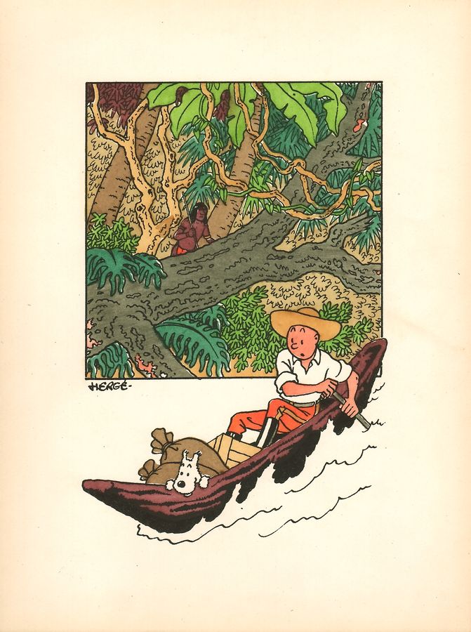 Litho L'oreille cassée Tintin, Hergé, Livre d'art